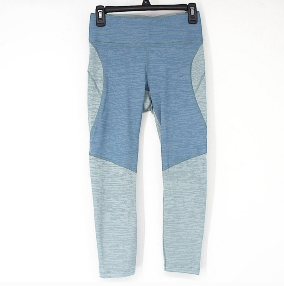 Outdoor Voices Blue Colorblock Athletic Leggings Women's Size Small
